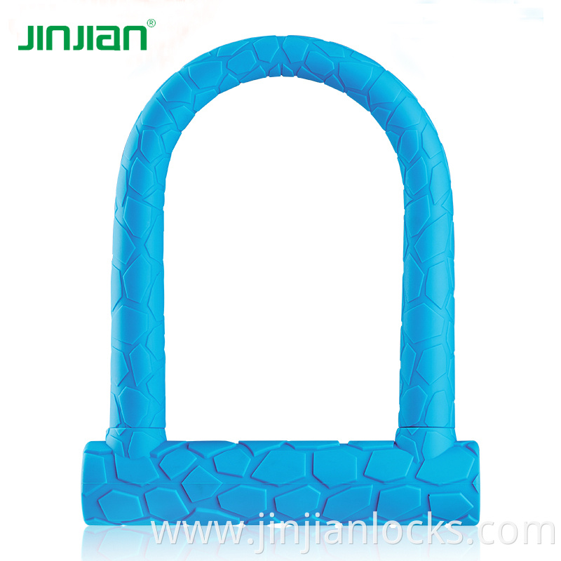 High quality shear resistance rubber cover heavy duty motorcycle e mountain bike bicycle u lock